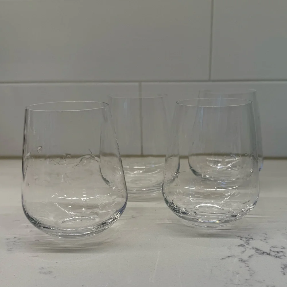 Williams Sonoma NWOT Clear Glass Tumblers Set
